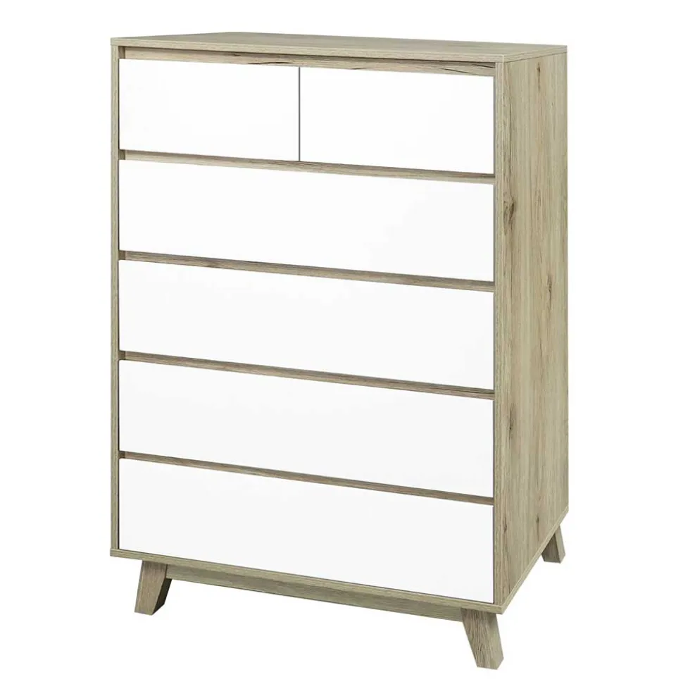 80 cm breite Hochkommode im Skandi Design - Genyna