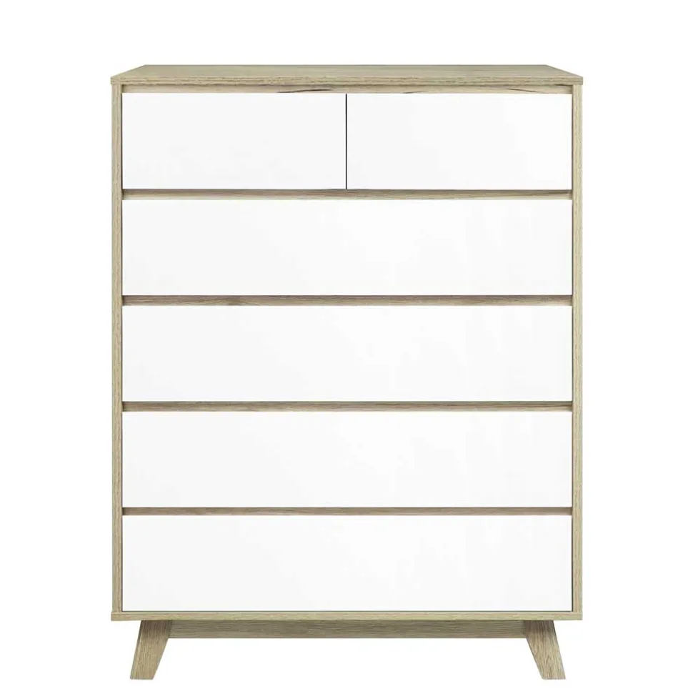 80 cm breite Hochkommode im Skandi Design - Genyna