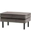 84 cm breiter Hocker mit Samt Taupe - Museo