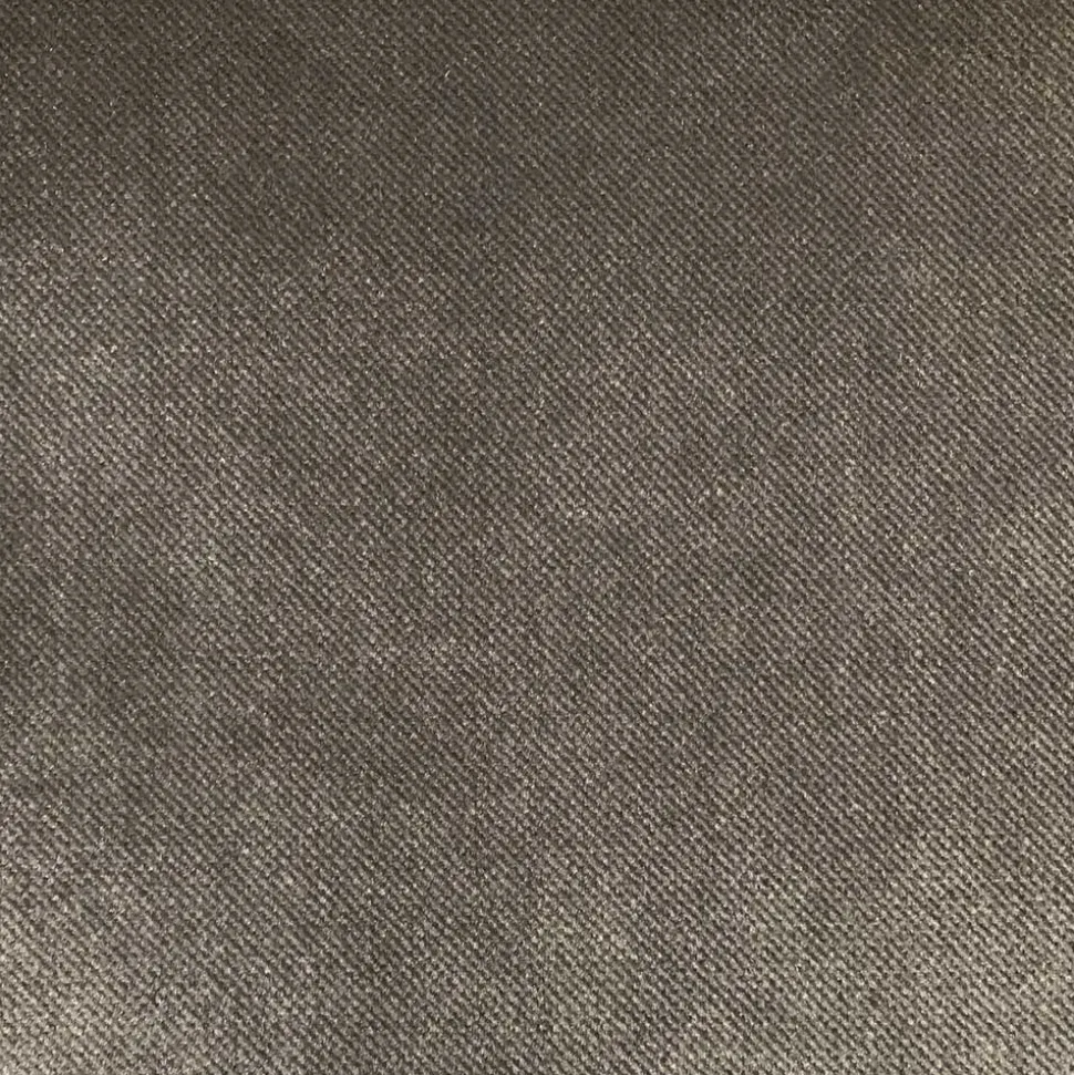 84 cm breiter Hocker mit Samt Taupe - Museo
