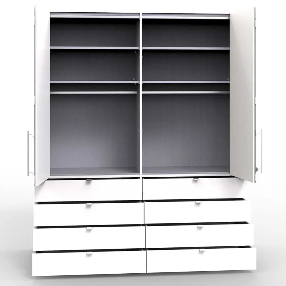 200 cm breiter Kleiderschrank mit acht Schubladen - Zidarie