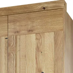 200 cm breiter Kleiderschrank 4-türig in Asteiche - Zamron