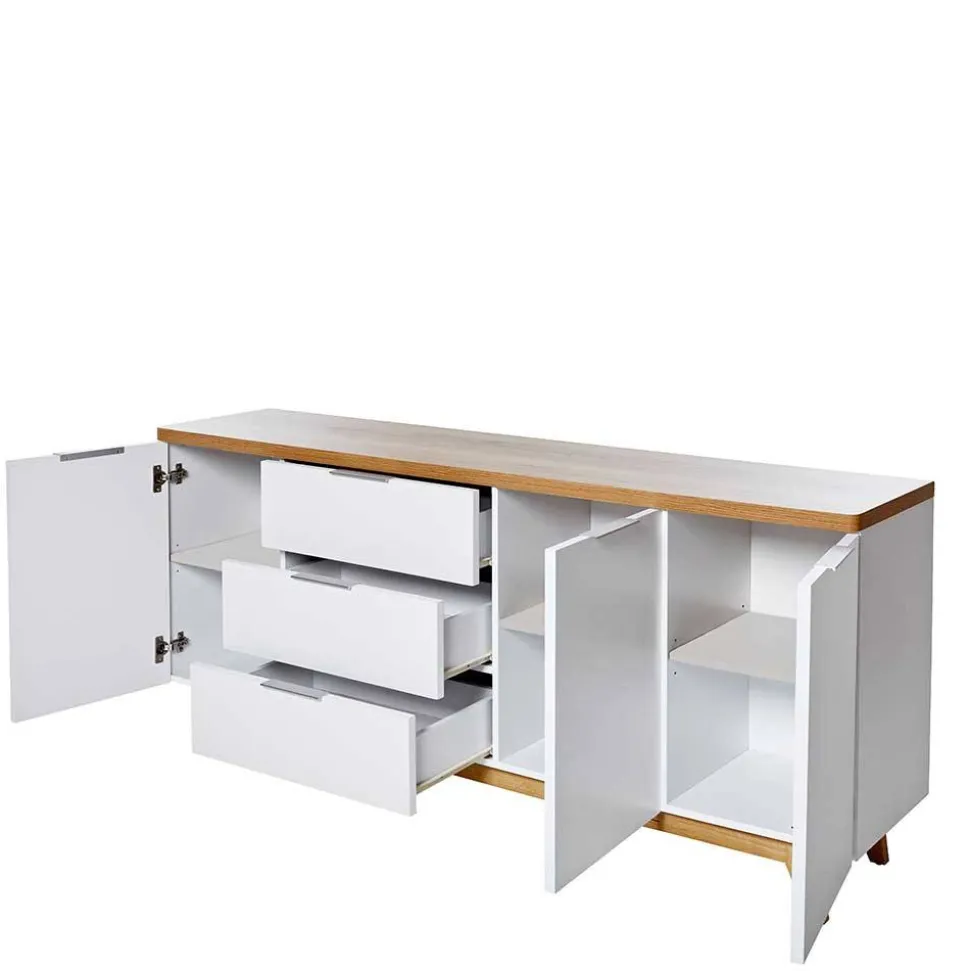 180 cm breites Sideboard in Weiß - Xuana