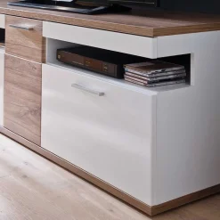 150 cm breites TV Board in Weiß Glanz - Icadro