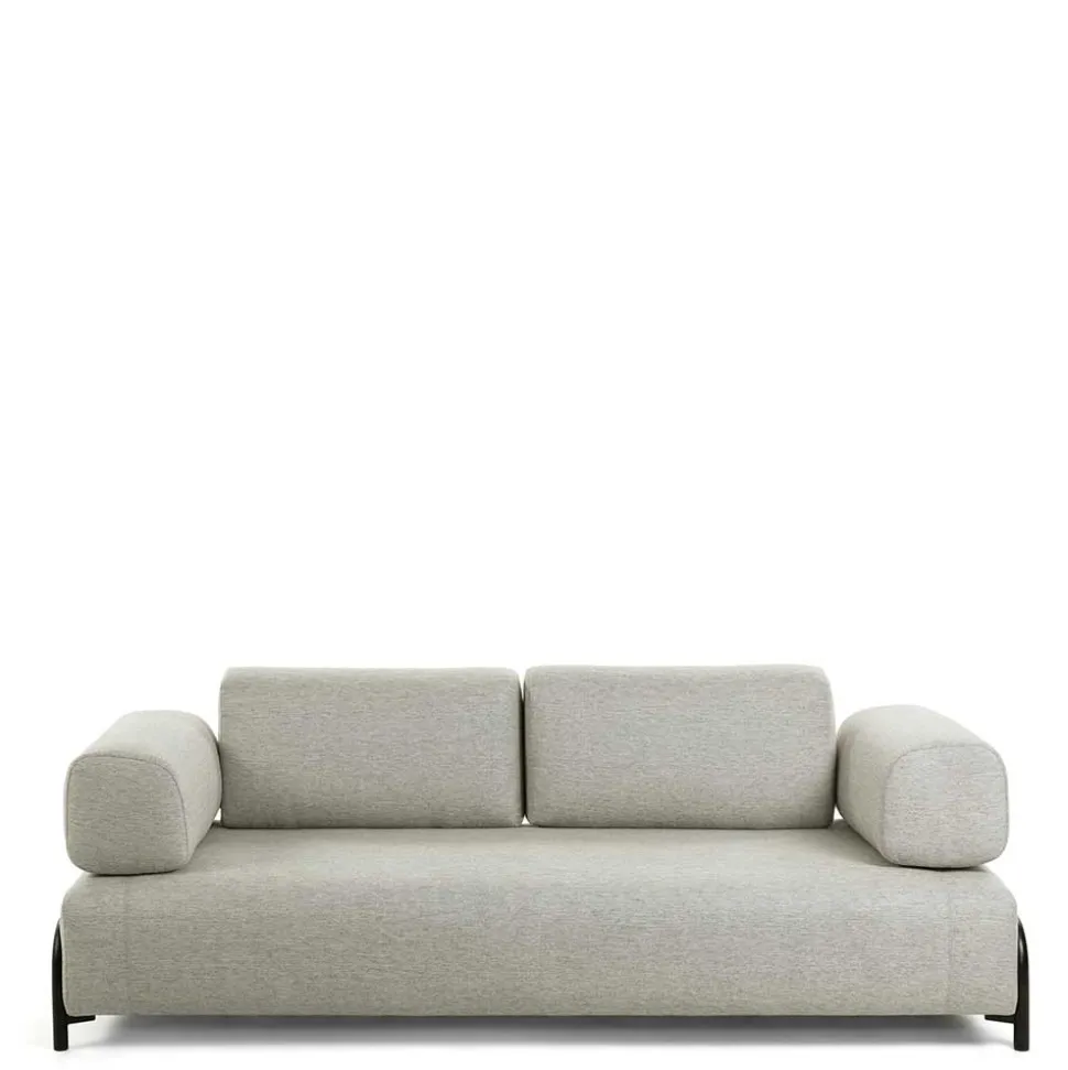 232 cm breites Webstoff Sofa in Beige - Aberdeens