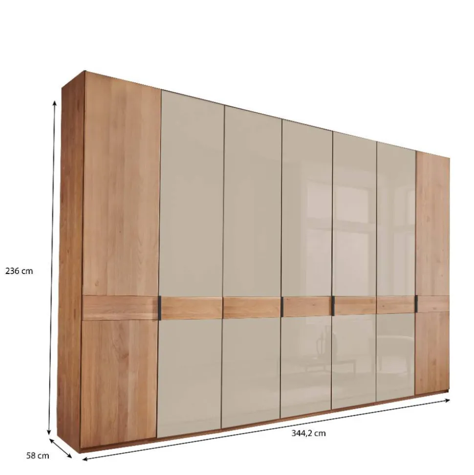 236 cm hoher XL-Schrank 7-türig - Angelina