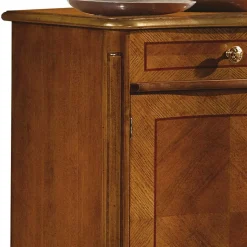 100 cm hohes Sideboard in Nussbaum & Gold - Aciara