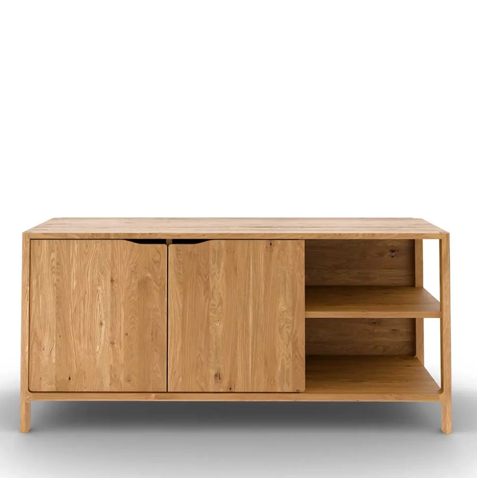 140 cm Kommode mit Türen und Fächern - Laida