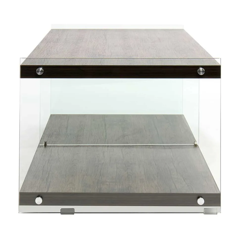 120 cm TV Element in Nussbaum & Transparent - Tomima