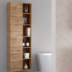 7 Fächer Badzimmer Regal in Holz Optik - Lemnas