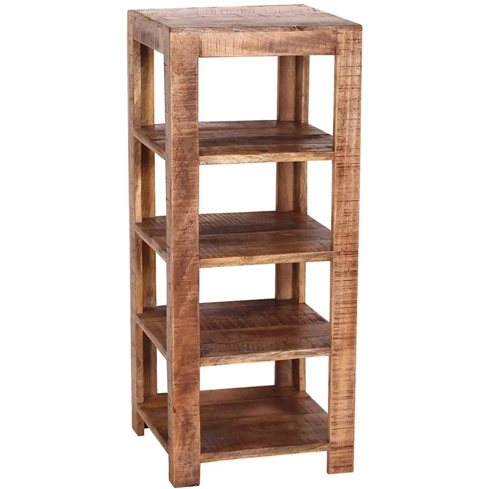 4 Fächer Regal aus Mangobaum Massivholz - Camelo