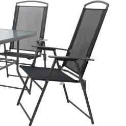 4 Klappstühle & Gartentisch Set - Alcamo (fünfteilig)
