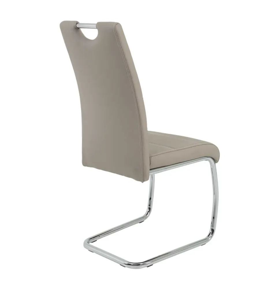 2 oder 4 Essstühle in Kunstleder Beige - Banda (Set)