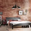 Akazienholz Bett in Grau - Friedel