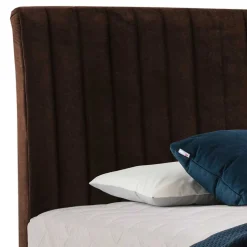 Amerikanisches Bett - Boxspring - in Dunkelbraun - Pianona