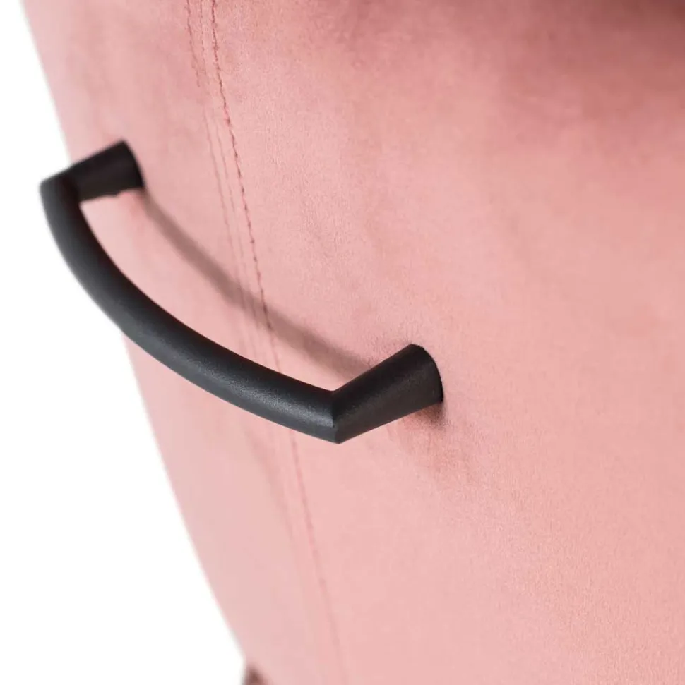 Armlehnenstuhl in Altrosa Samt - Flawia (2er Set)