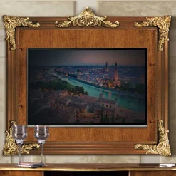 Ausgefallene TV Wohnwand Möbel Set - Carlenna (vierteilig)