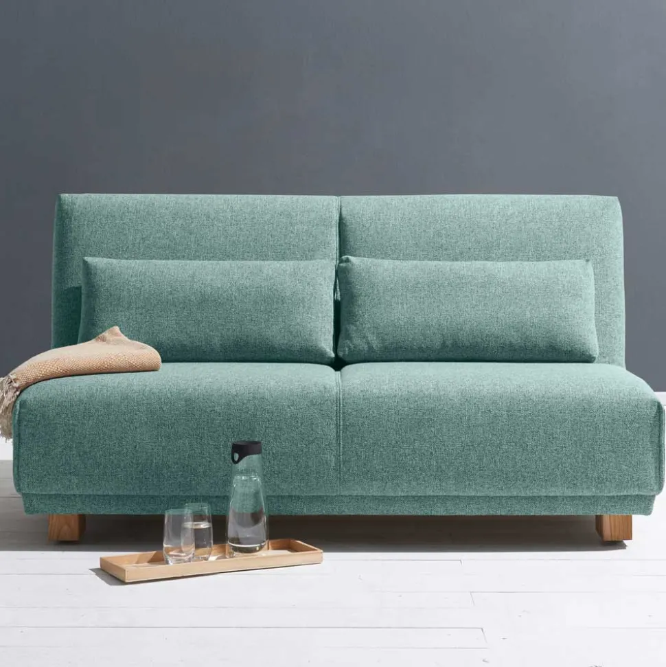 Ausziehsofa in Petrol & Eiche - Olzaia