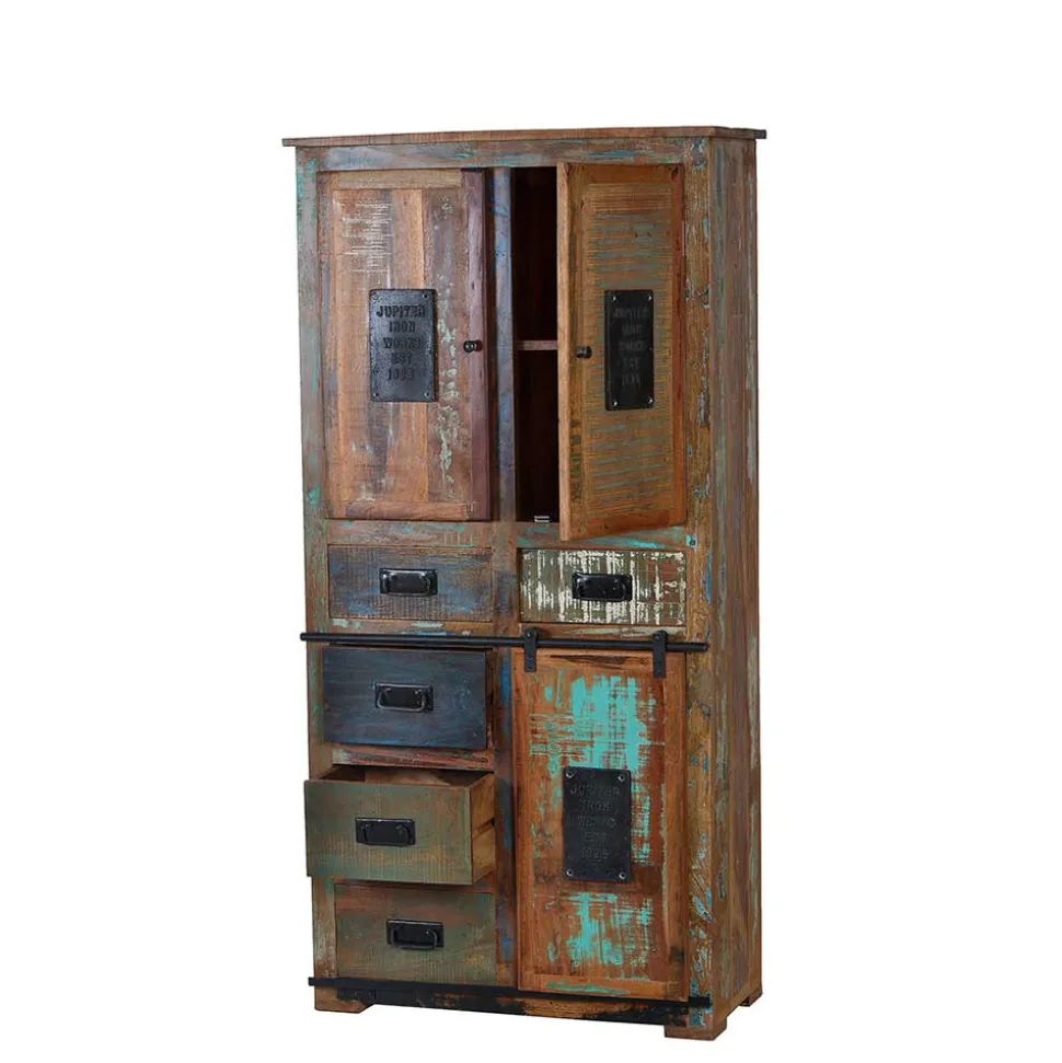 Bad Hochschrank Vayamos im Shabby Chic Design