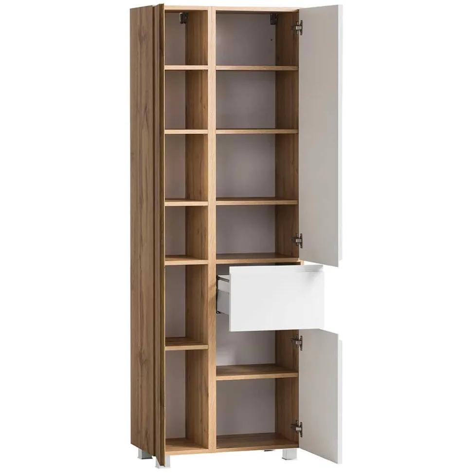 Badezimmer Hochschrank breit mit drei Türen - Eight