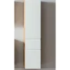 Badezimmer Hochschrank in mattem Weiß - Eight