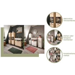 Badezimmerschrank in Sonoma-Eiche Optik - Hoxtona