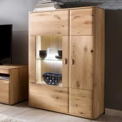 Balkeneiche Highboard 2-türig - Destal