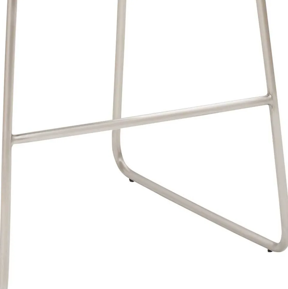 Barhocker mit Lehne in Schlamm & Beige - Maylana