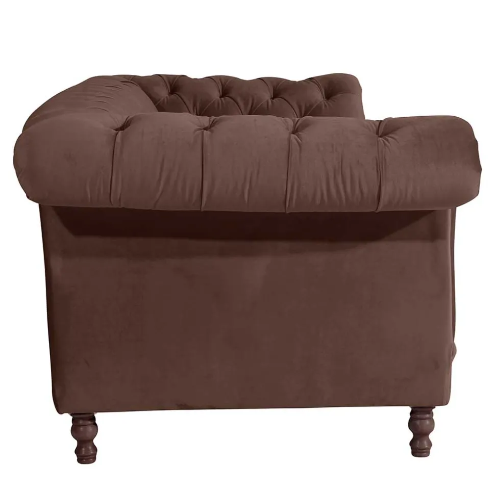 Barock Style Sofa in Braun Samtvelours - Exados