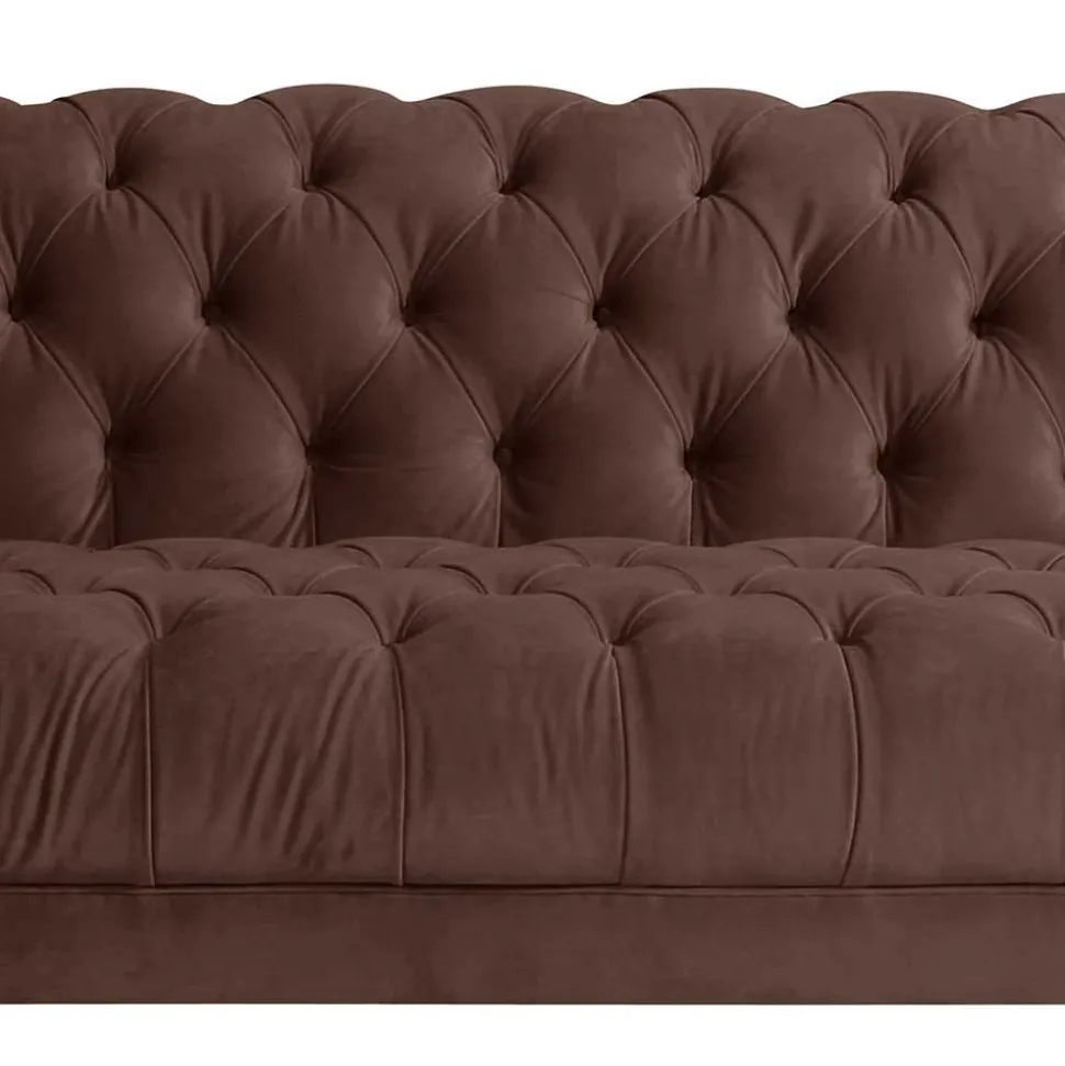 Barock Style Sofa in Braun Samtvelours - Exados