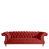 Barock Wohnzimmersofa in Ziegelrot - Henissa