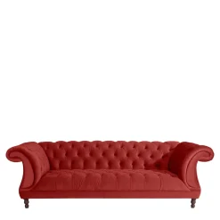 Barock Wohnzimmersofa in Ziegelrot - Henissa