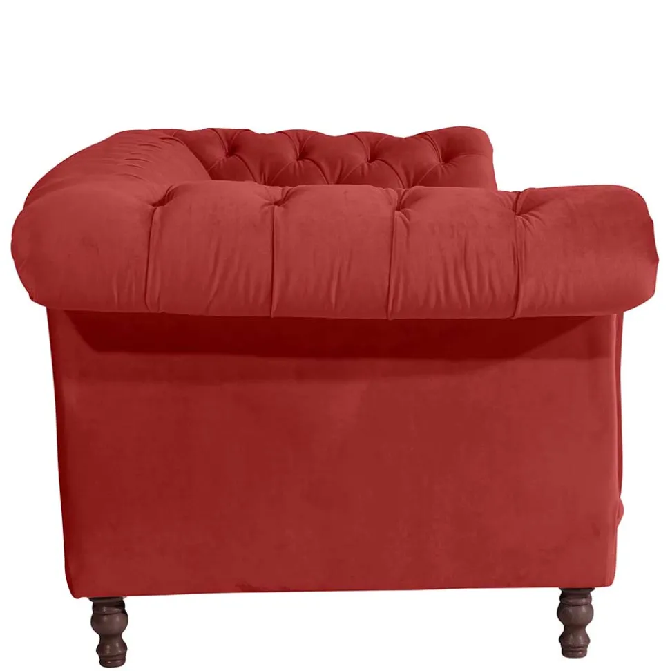 Barock Wohnzimmersofa in Ziegelrot - Henissa