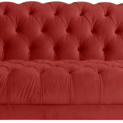 Barock Wohnzimmersofa in Ziegelrot - Henissa