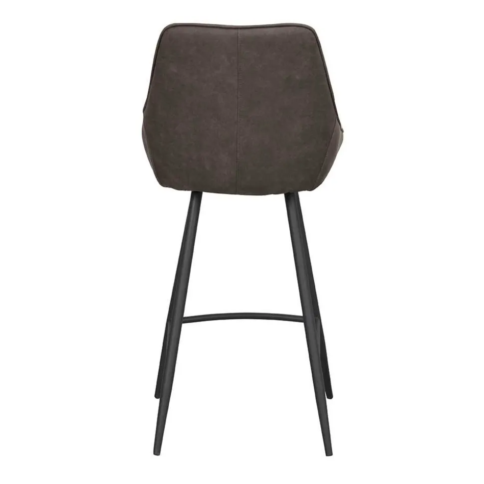 Barstühle in Dunkelgrau Microfaser - Ireen (2er Set)