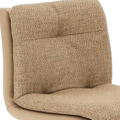 Barstuhl in Beige Stoff und Microfaser - Kenzy