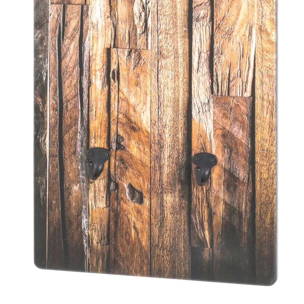 Bedruckte Garderobe im Vintage Holz Dekor - Cuyano