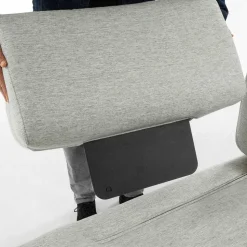 Beigefarbene Zweisitzer Couch mit Anstelltisch - Curacao