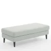 Beistellhocker in Offwhite Stoffbezug - Udessa