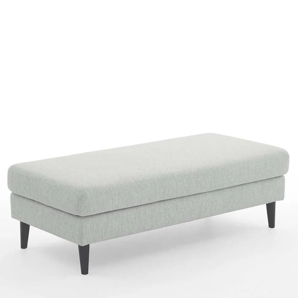 Beistellhocker in Offwhite Stoffbezug - Udessa