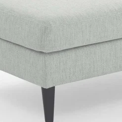 Beistellhocker in Offwhite Stoffbezug - Udessa