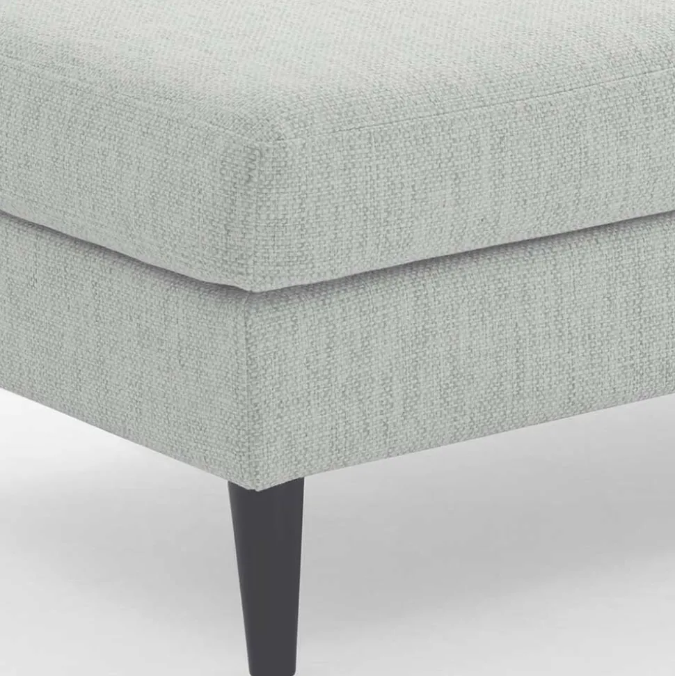 Beistellhocker in Offwhite Stoffbezug - Udessa