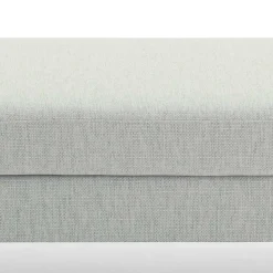 Beistellhocker in Offwhite Stoffbezug - Udessa