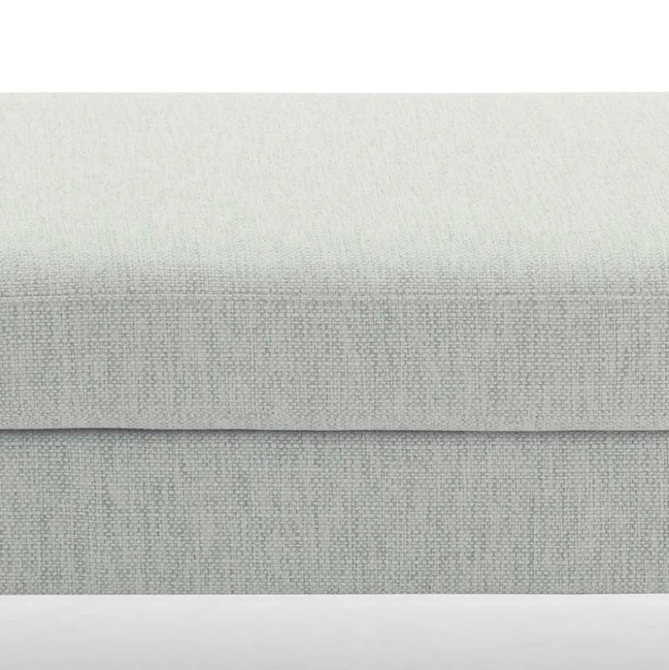 Beistellhocker in Offwhite Stoffbezug - Udessa