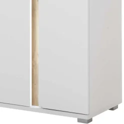 Beleuchtetes Sideboard in Weiß mit Wildeiche - Racelyn