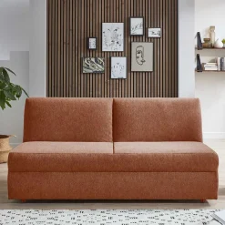 Bequemes Schlafsofa in Kupfer Braun - Monte