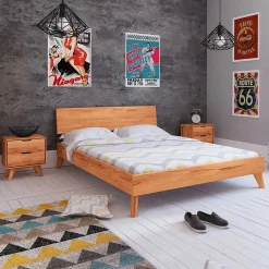 Überlänge Bett & Nachttische Set - Junola (dreiteilig)