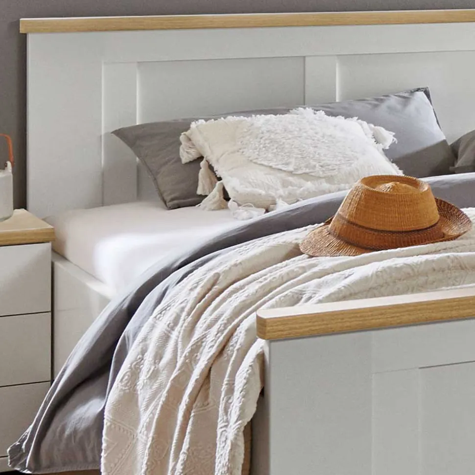 Bett in 140 cm Breite im Landhausstil - Ignacio