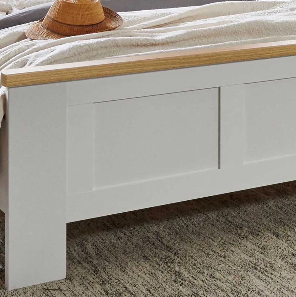 Bett in 140 cm Breite im Landhausstil - Ignacio