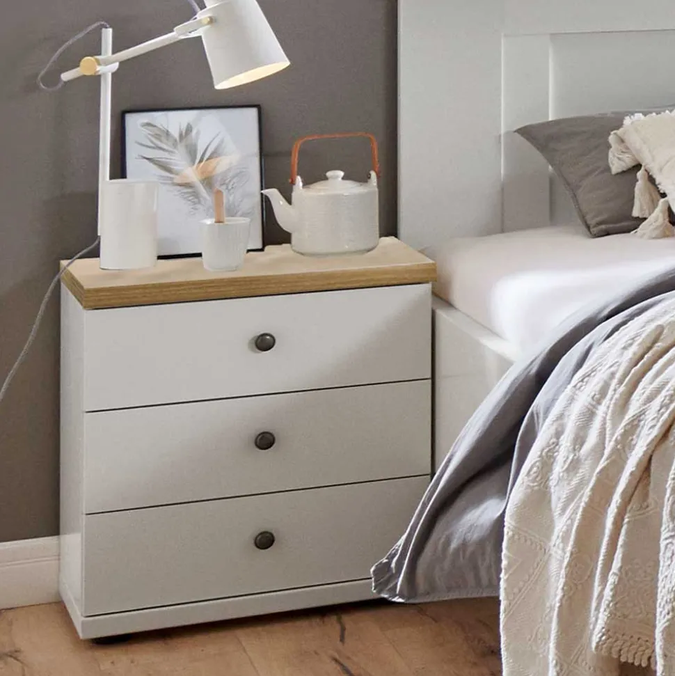 Bett in 140 cm Breite im Landhausstil - Ignacio